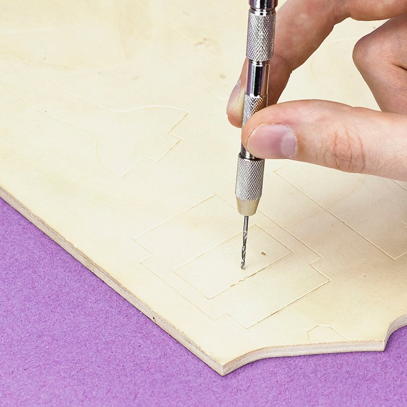 Pin Vice - Double Ended With Wood Swivel Top (0 - 2.9mm) - 4