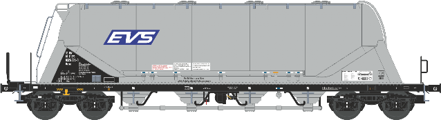 Bulkvagn Uacns 'EVS', neues Logo, silver, AC