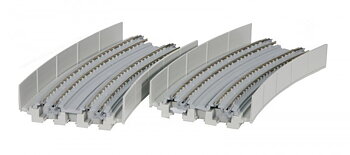 Double Track Viaduct Banked Curves R414/381-22,5deg, (2 st)