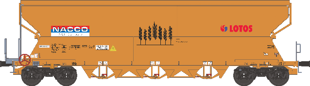 Spannmålsvagn Tagnpps 101m³ 'LOTOS', orange, NACCO, AC