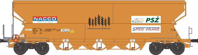 Spannmålsvagn Tagnpps 101m³ 'PSZ', orange, NACCO, AC