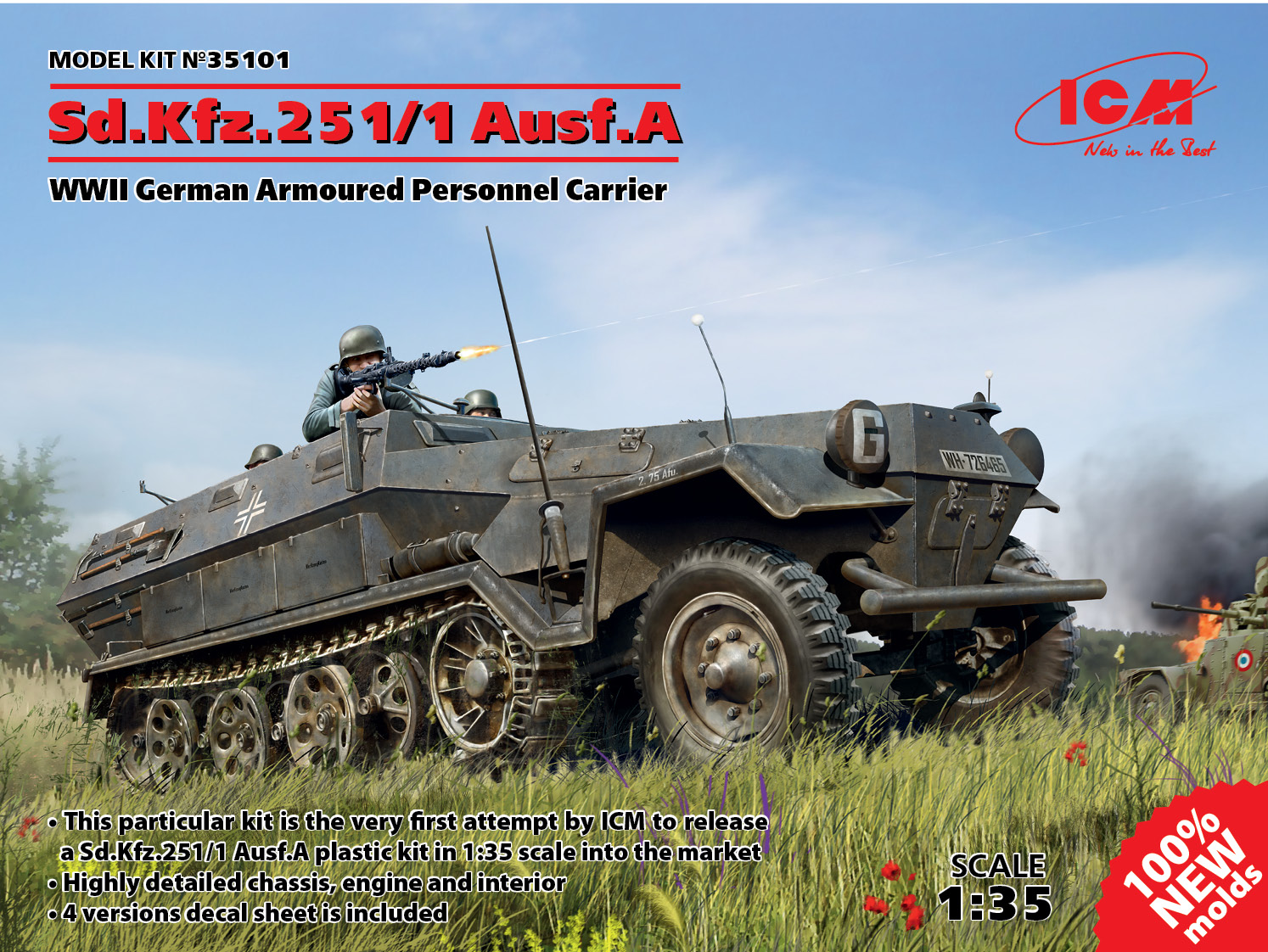 Sd.Kfz.251/1 Ausf.A WWI german tank 1/35