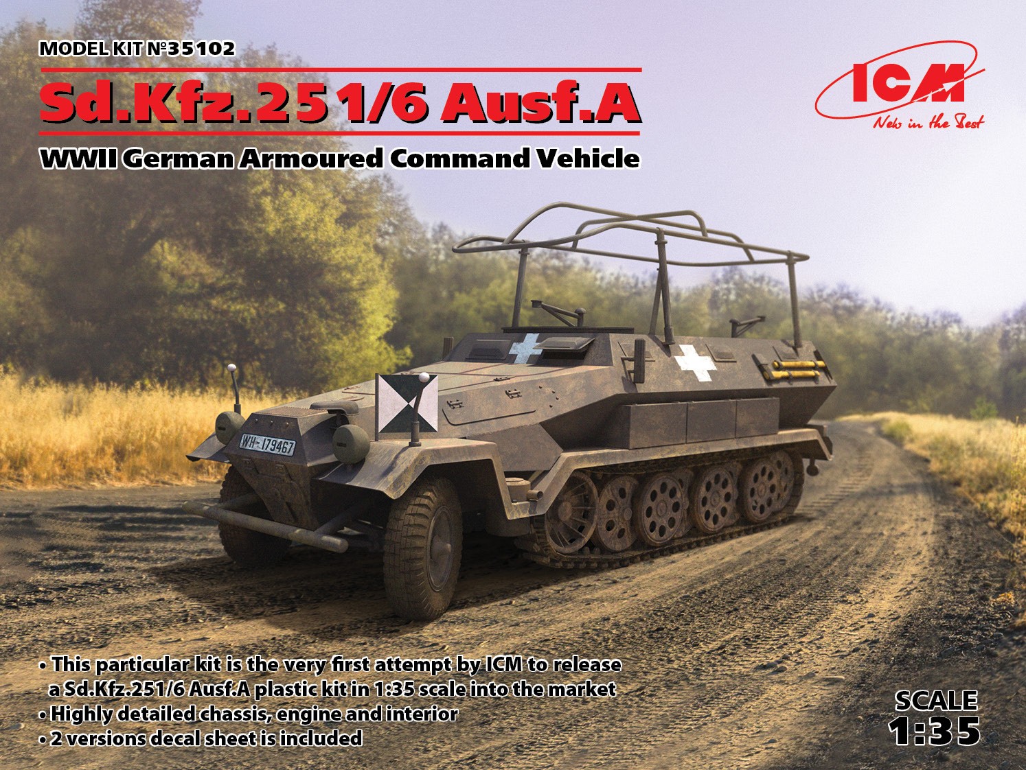 Sd.Kfz.251/6 Ausf.A WWII Tyskt kommandofordon 1/35