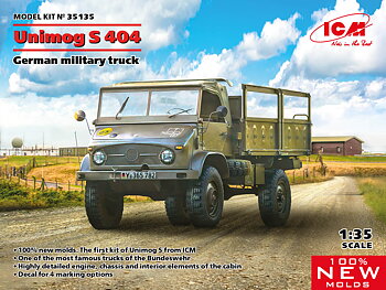 Unimog S404 tysk militär lastbil 1/35