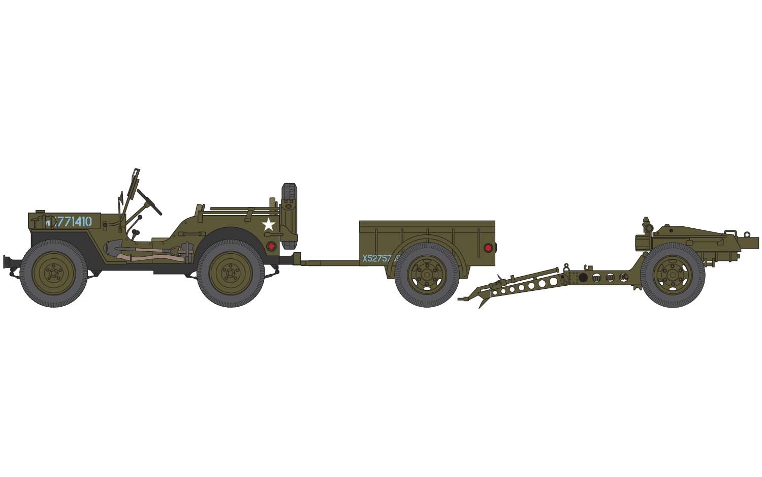 Jeep MB, starter set 1/72 - 3
