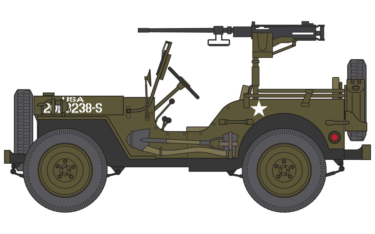 Jeep MB, starter set 1/72 - 2