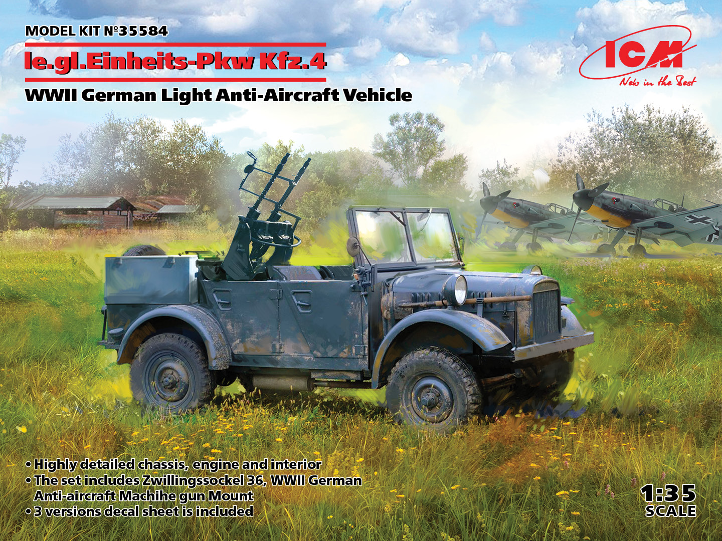 WWII Tysk personbil 'Le.gl.Einheits-Pkw Kfz.4'  1/35