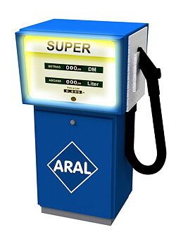 Bensinpump med LED-belysning
