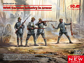 WWI German infantry in armor 1/35