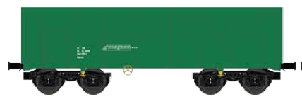 Lådvagn Eamnos 'On Rail', grön, utan logo, AC