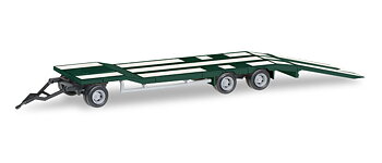 Goldhofer TU 3 construction site trailer, mossy green