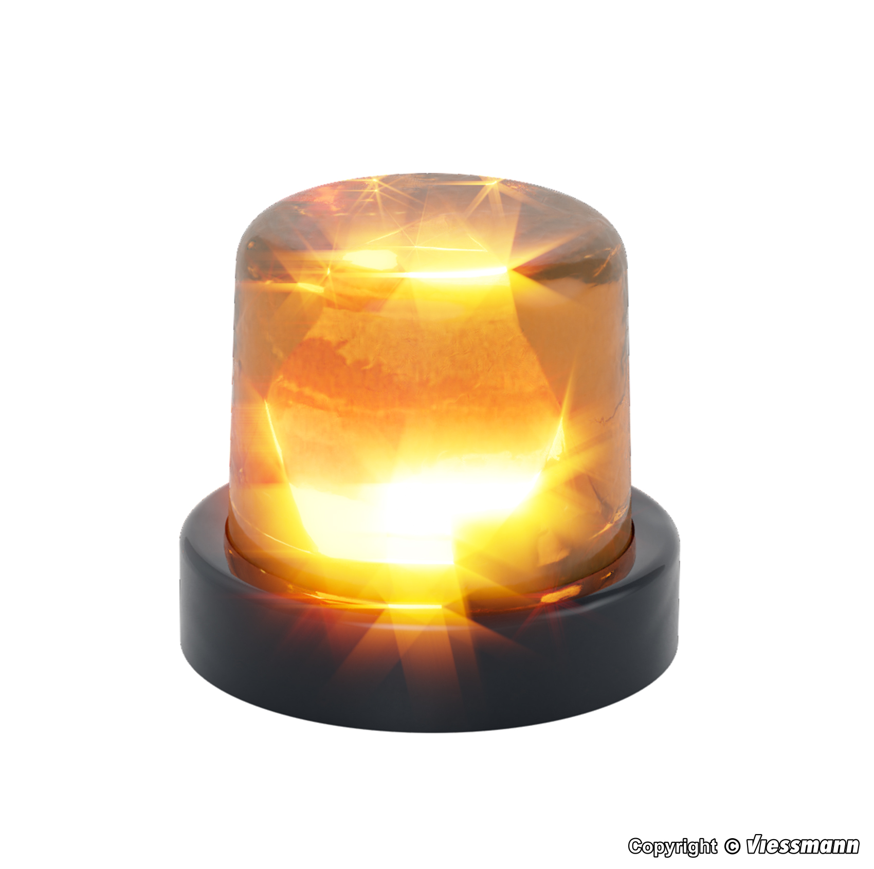 Varningsljus, roterande, LED, orange
