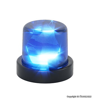 Varningsljus, roterande, LED, blå