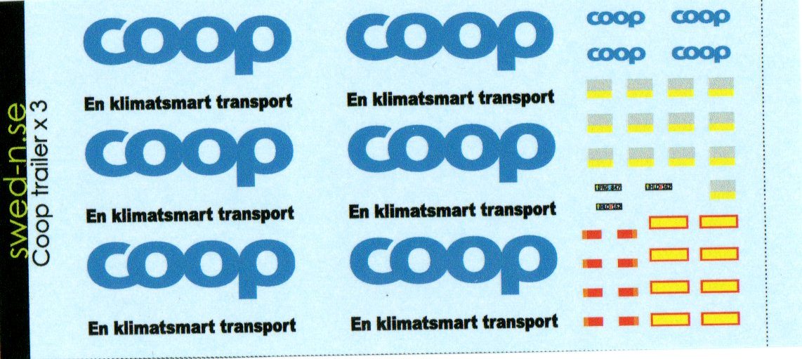 Coop Trailer x3, dekalark N