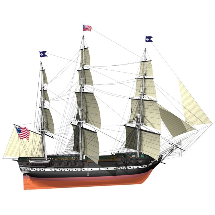 USS Constitution (1:100), träbyggsats