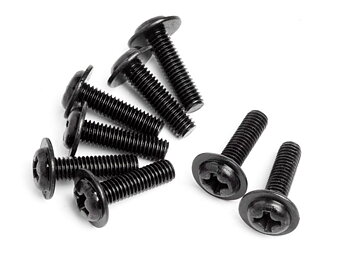 Skruv med tallrik M3x10 (8st)