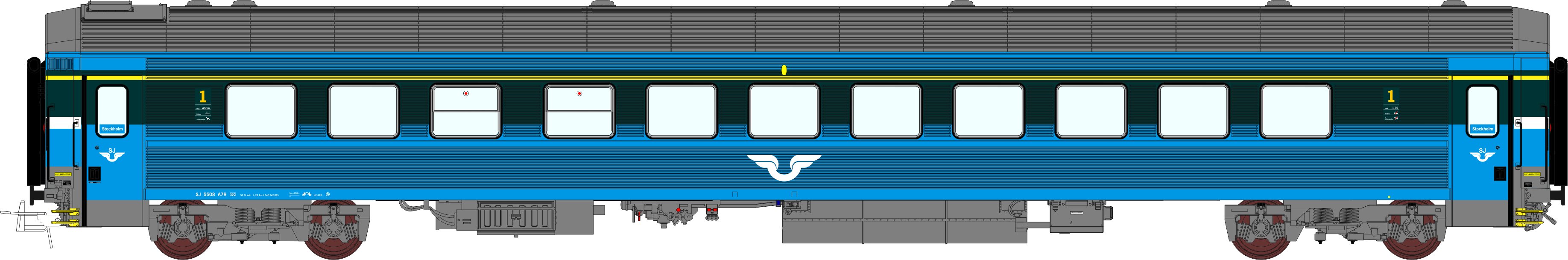 Sittvagn A7M 5510 Blå gen 2