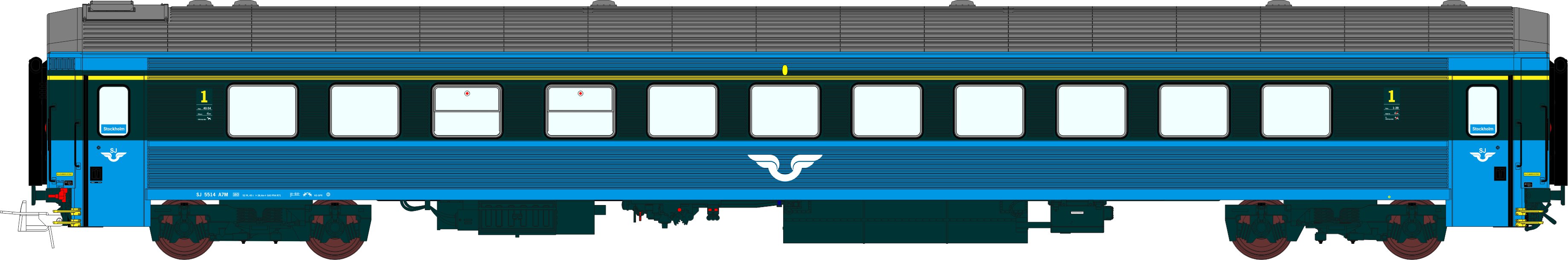 Sittvagn A7M 5521 Blå gen 2