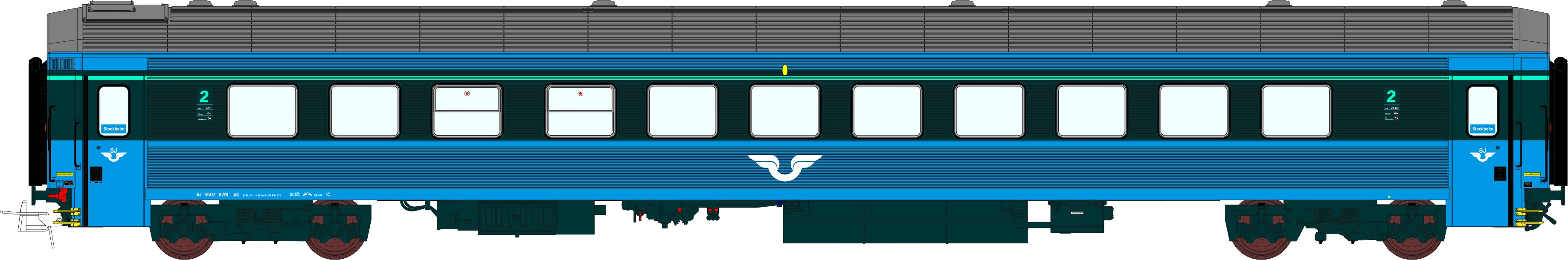Sittvagn B7M 5488 Blå gen 2