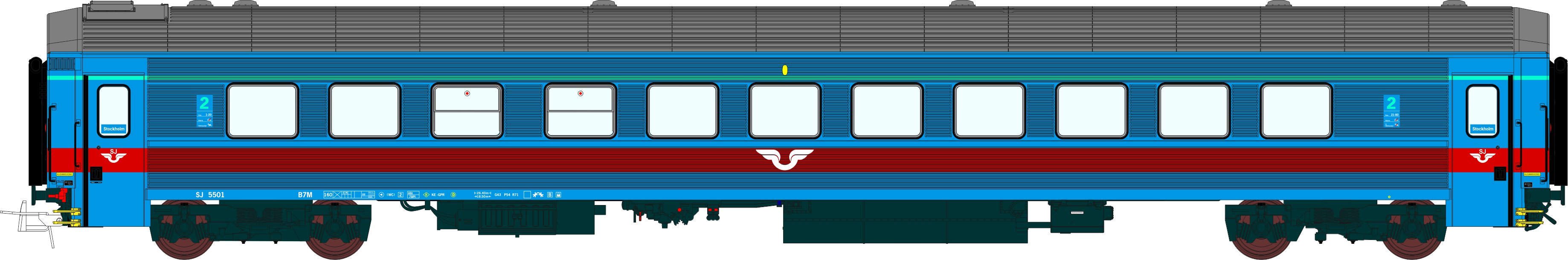 Sittvagn B7M 5490 InterRegio