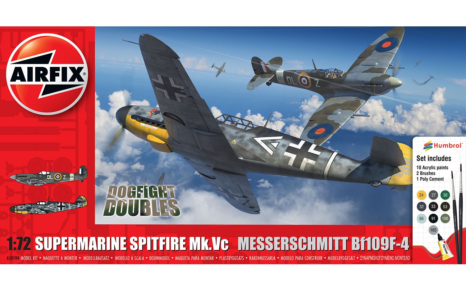 P-51D Mustang vs BF109F-4 Dogfight, Starter Set 1/72