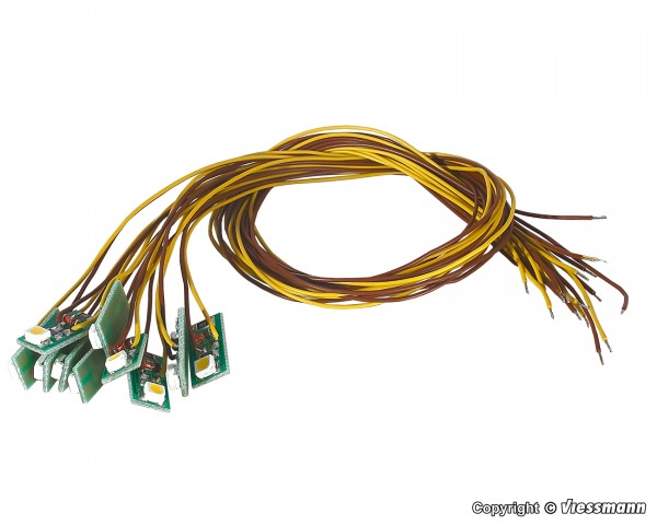 Husbelysning, gul LED, 10st - 2