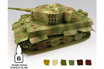 Tysk camouflage 1943/1944-afv set, 6x8ML