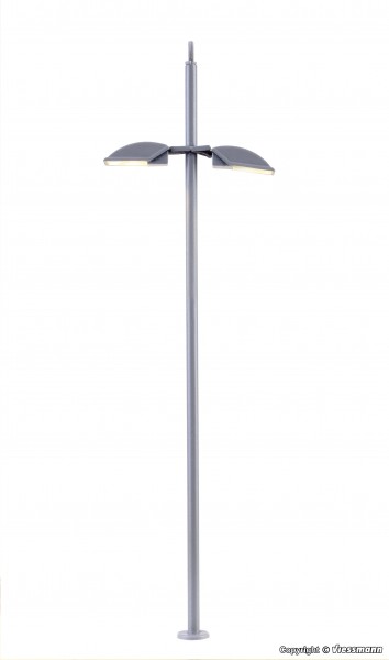 Gatlykta modern, dubbel, vit LED