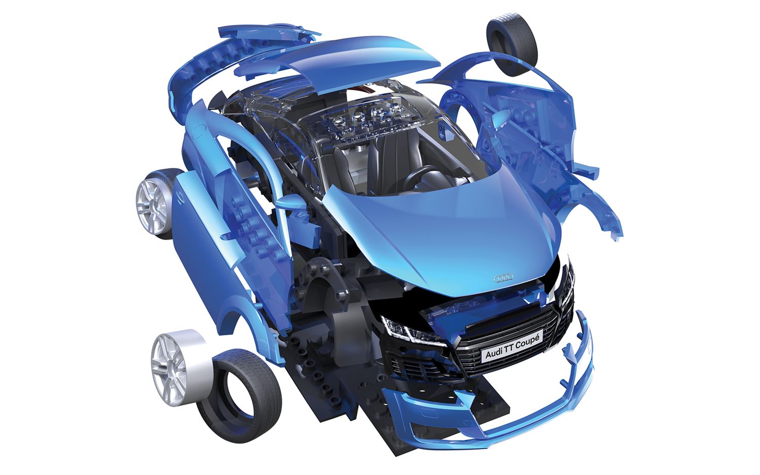 Audi TT Coupe Blue, Quick Build - 2