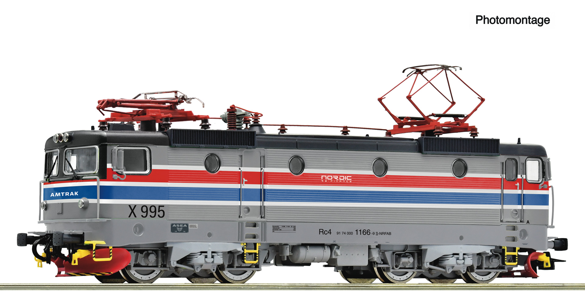 Ellok NRF Rc4 1166 "Amtrak" AC m ljud