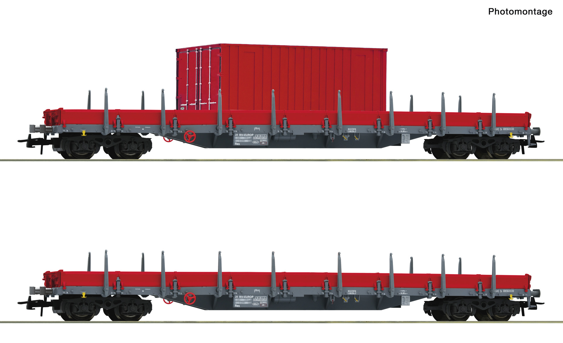 2 piece set: Stanchion wagons, DB AG