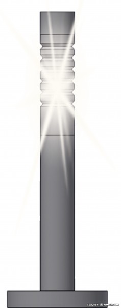 Lykta, pollare, vit LED, 3st