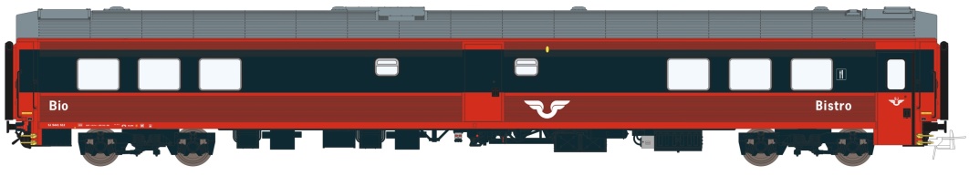 Restaurangvagn SJ S12 5441 Röd/Mörkgrå