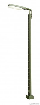 Gatlampa 'Wallau', vit LED, 123mm