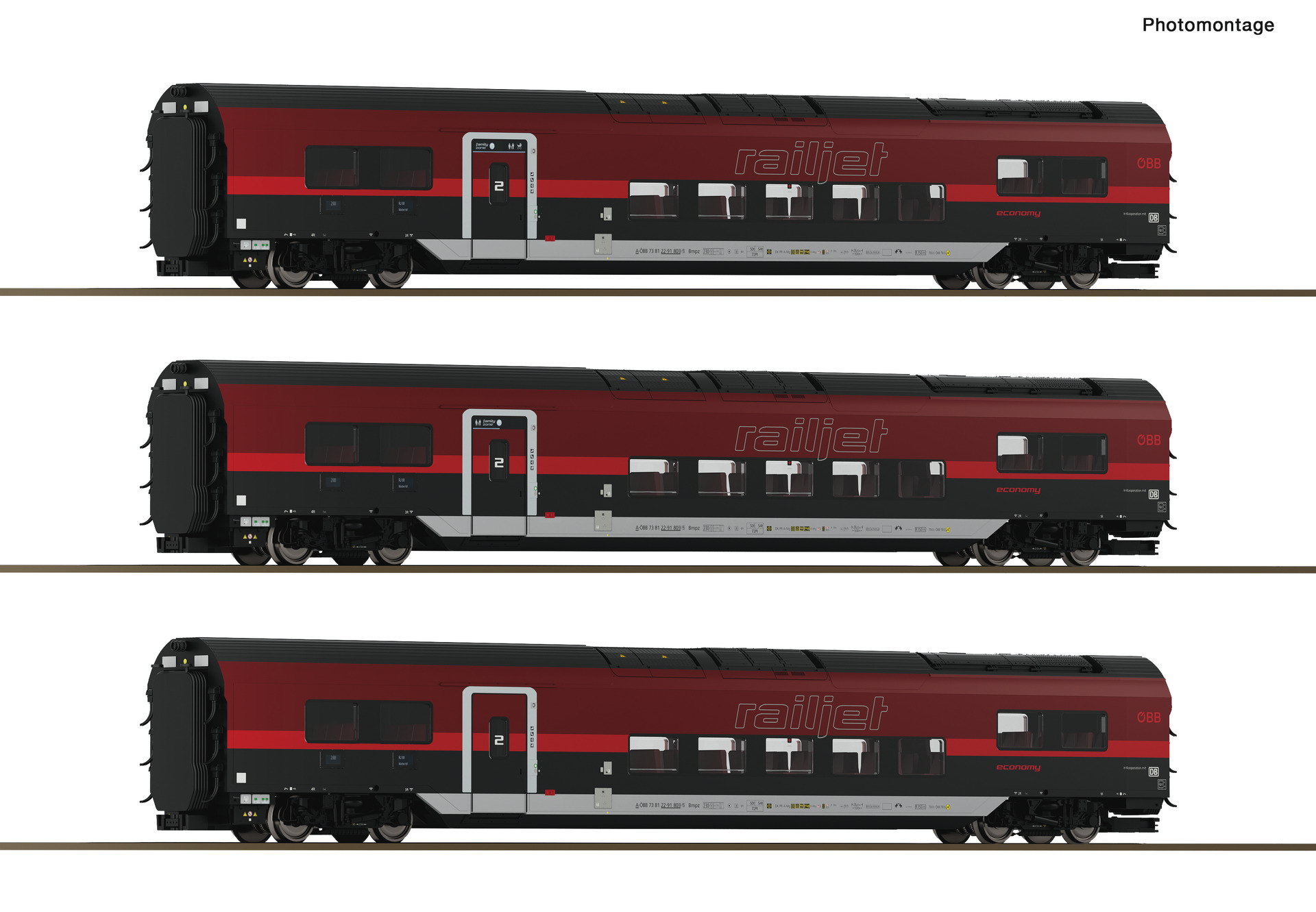 3 piece set (2): Railjet 2, ÖBB