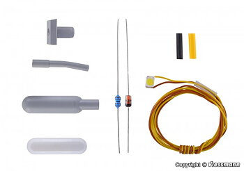 Vägglampa industri, vit LED (byggsats)