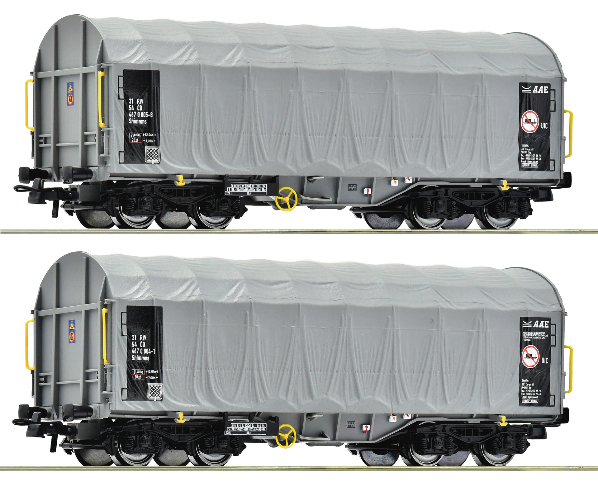 2 piece set: Sliding tarpaulin wagons, CD