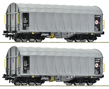 2 piece set: Sliding tarpaulin wagons, CD