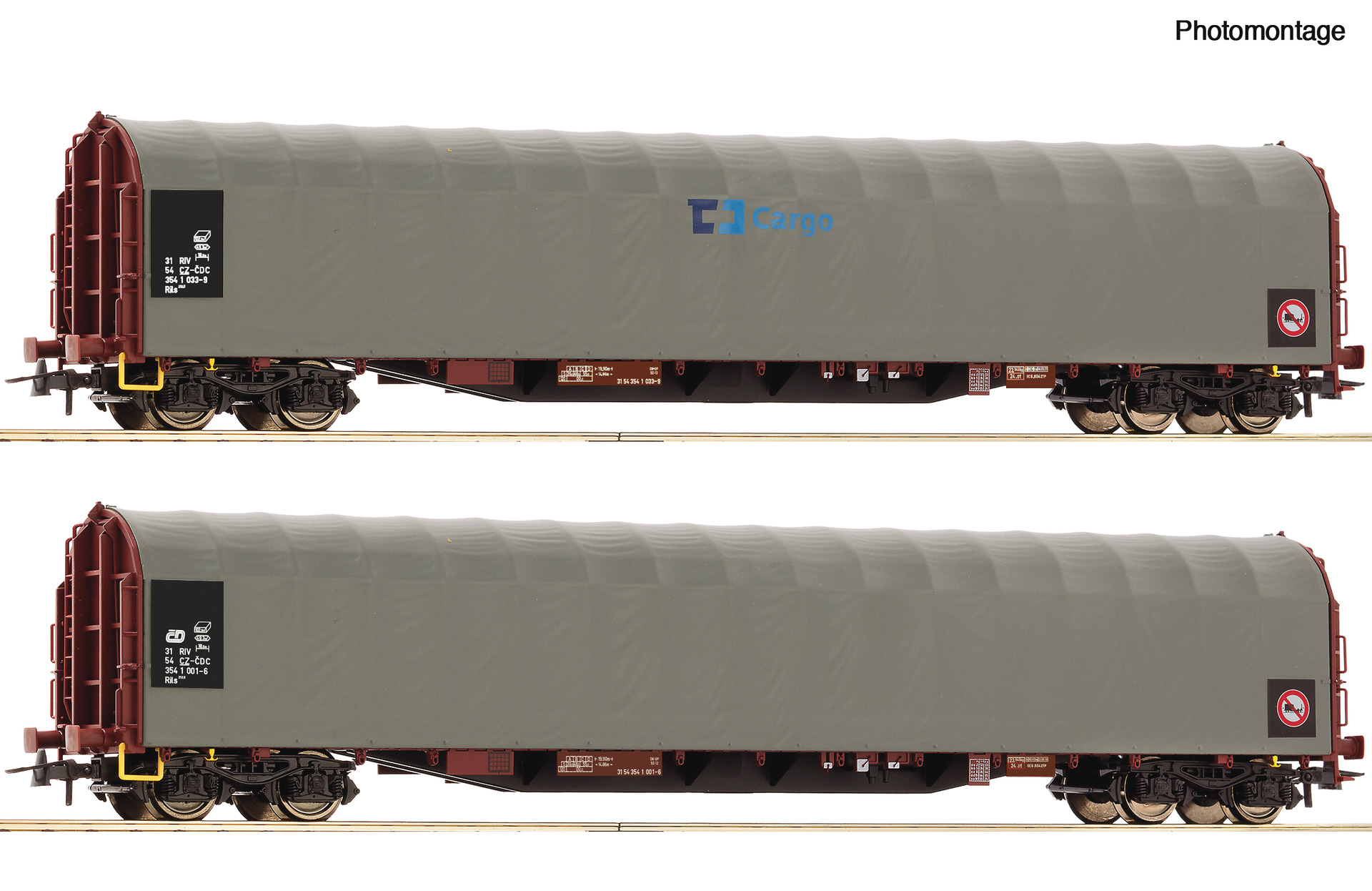 2 piece set: Sliding tarpaulin wagons, CD