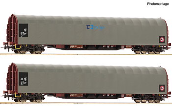 2 piece set: Sliding tarpaulin wagons, CD