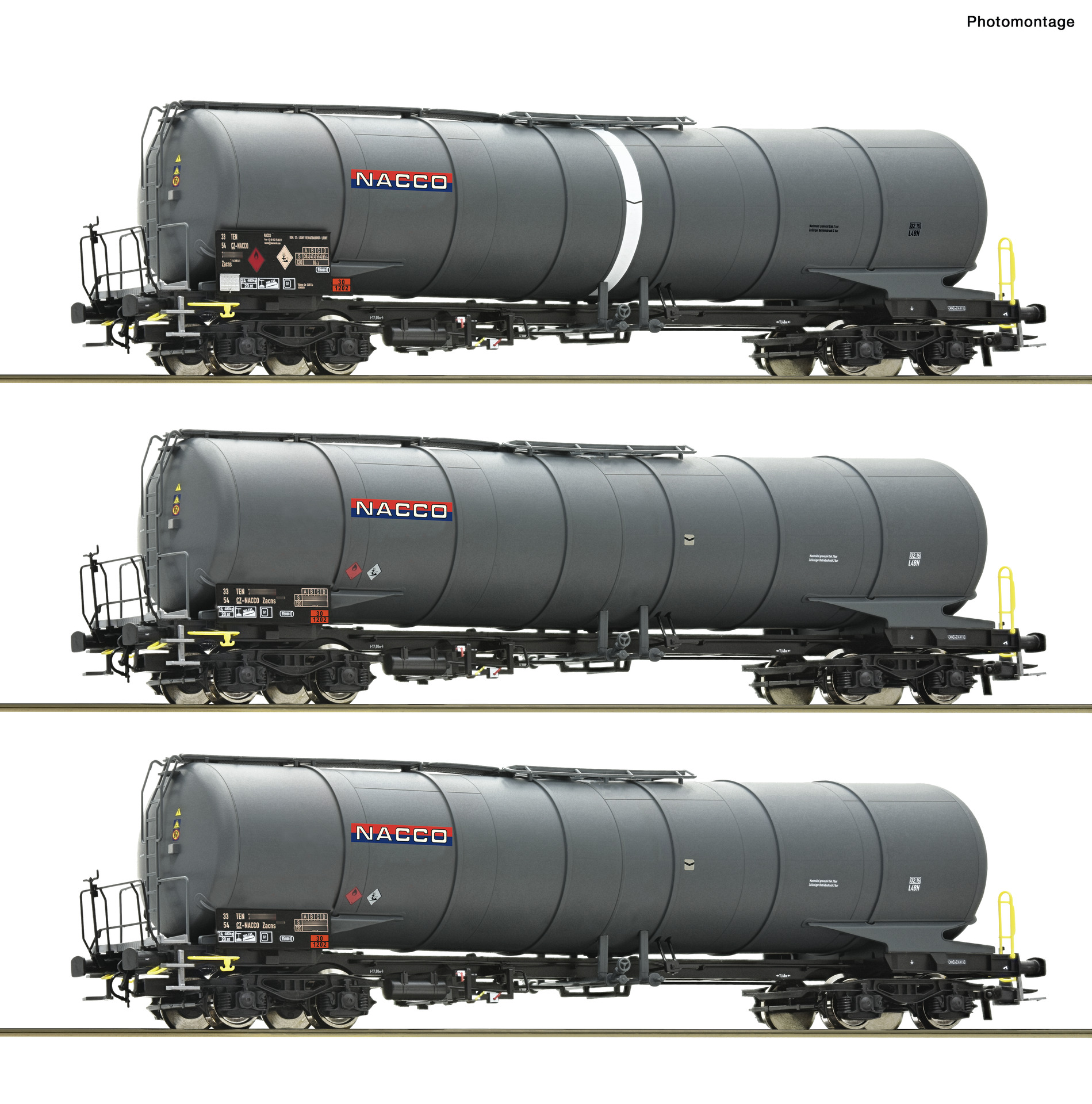 3 piece set: Tank wagons, NACCO