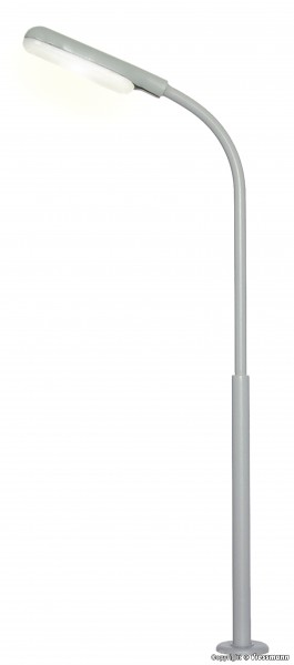 Gatlampa, vit LED, 170mm, skal