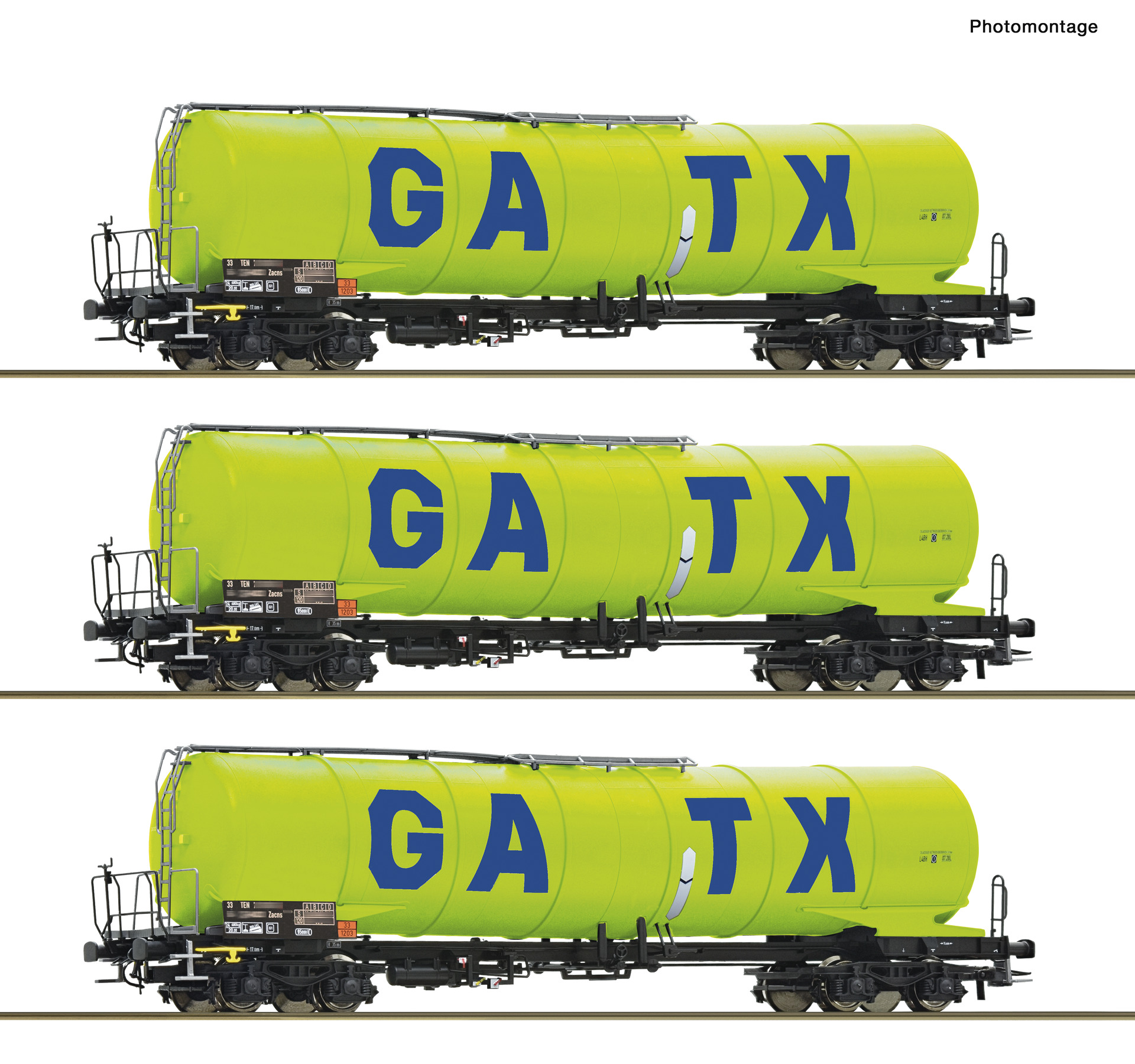 3 piece set: Tank wagons, GATX
