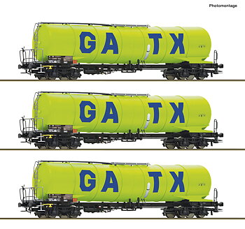 3 piece set: Tank wagons, GATX