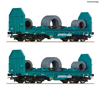 2 piece set: Coil transport wagons, FS