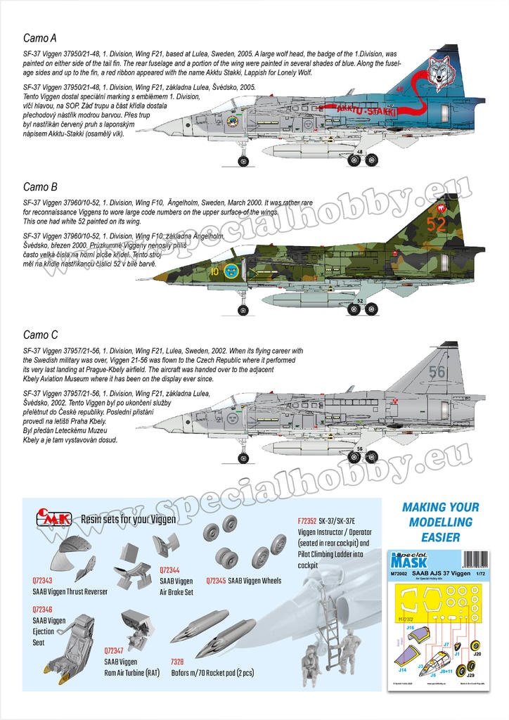 SF-37 Viggen Recce 1/72 - 3