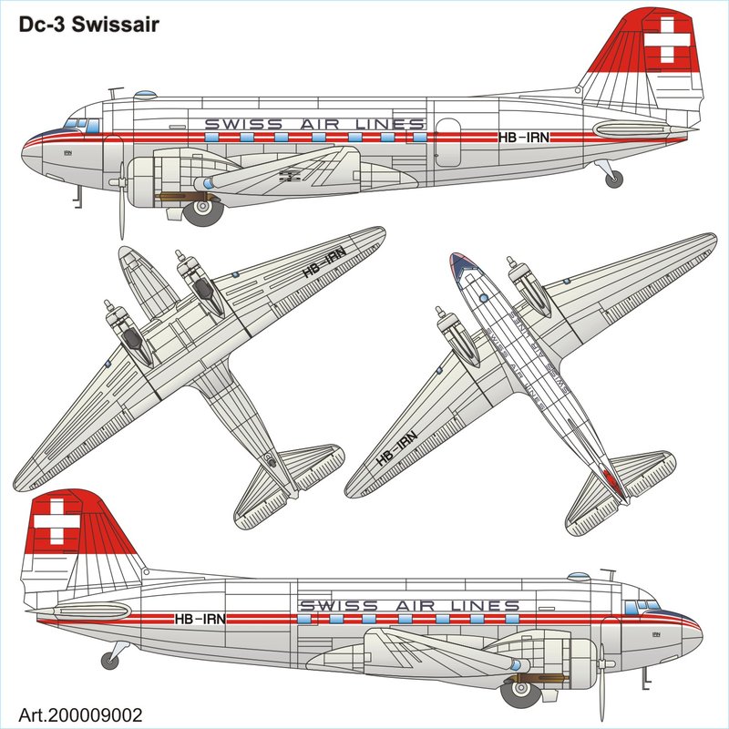 DC-3 Swissair 1/87