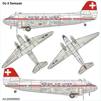 DC-3 Swissair 1/87