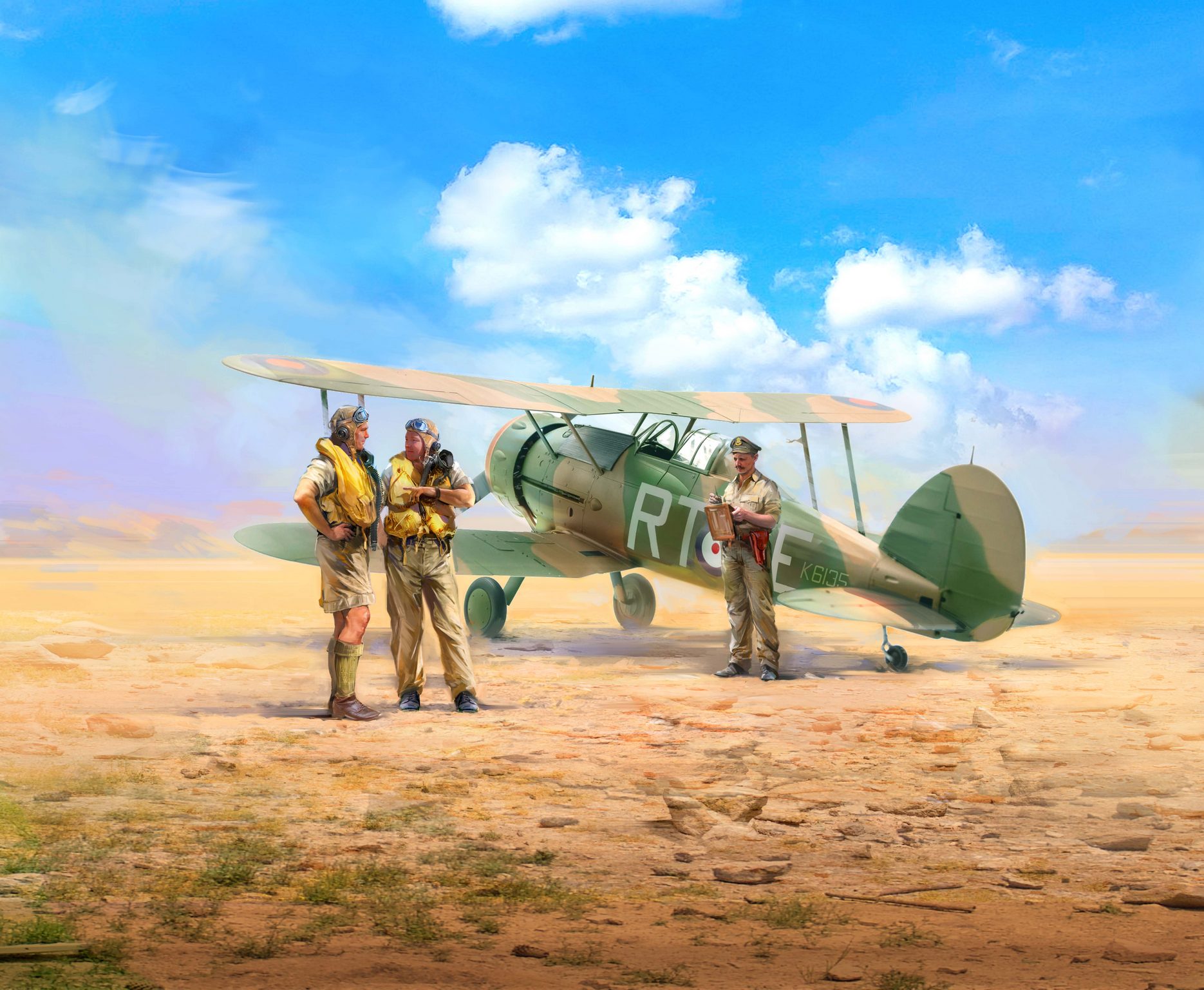Gloster Gladiator Mk.I m. Brittiska Piloter 1/32