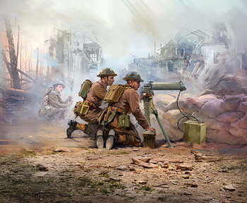 WWII British Vickers MG Crew 1/35